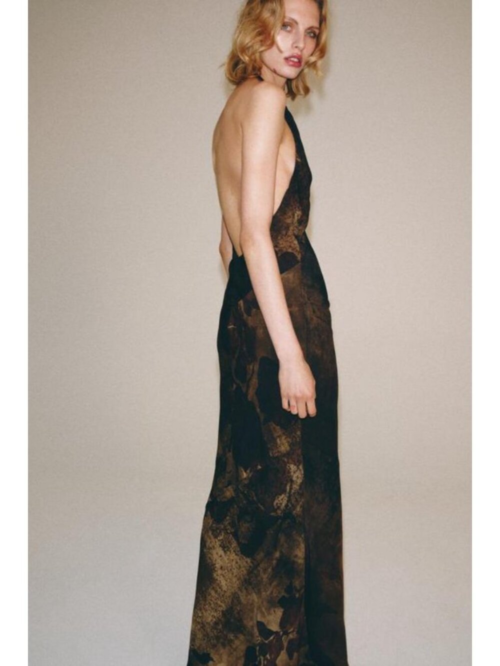 ZARA ZW COLLECTION PRINTED HALTER NECK DRESS 9046/838/330 - Picture 5 of 9